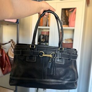 Coach Black Leather Satchel